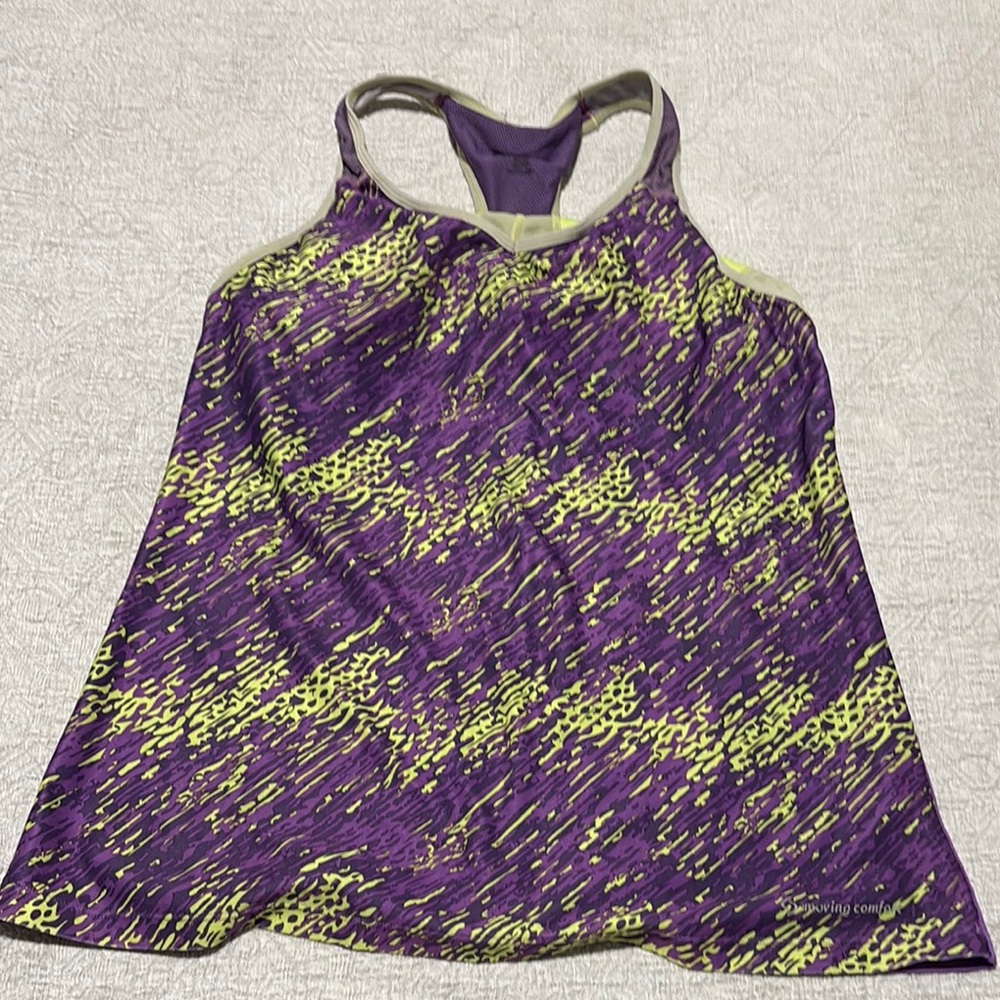 Moving Comfort Purple and Yellow Tank Top